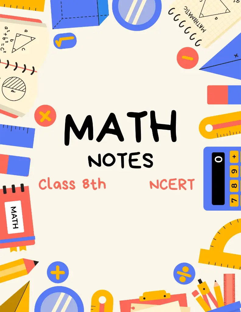 Maths notes (NCERT) class 8th