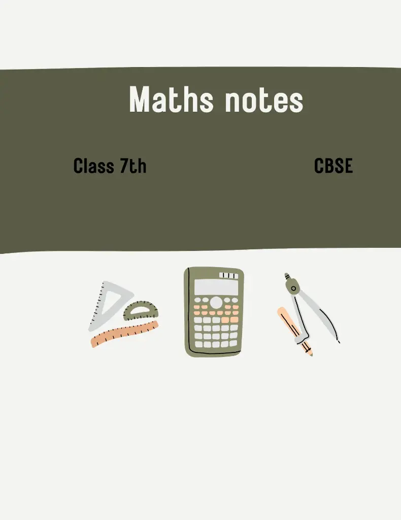 Maths notes (CBSE) class 7th