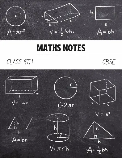 Maths notes (CBSE) class 9th
